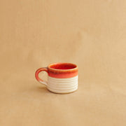 Art Deco Ribbed Cup - Pink